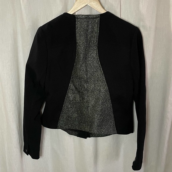 CAbi Cropped Media Jacket Black with Army Green Panels Style # 3036 Size Medium - Picture 3 of 16